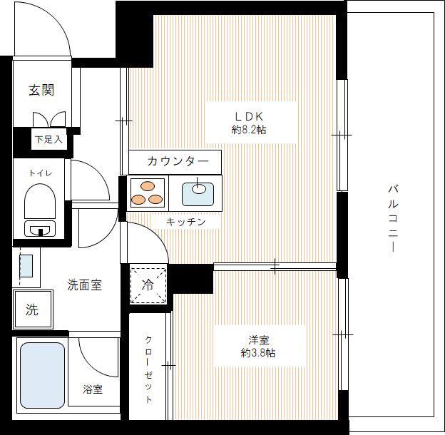 MAXIV小竹向原(1LDK/3階)の間取り写真