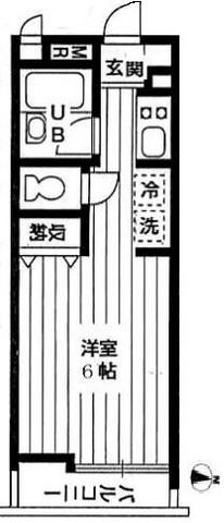 STANZA EMOZIONE(1K/1階)の間取り写真