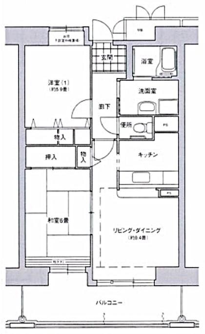 コーシャハイツ中野(2LDK/7階)の間取り写真