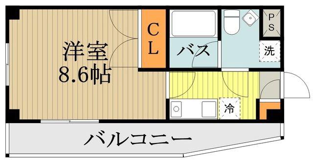 アネックス栄町(1K/2階)の間取り写真
