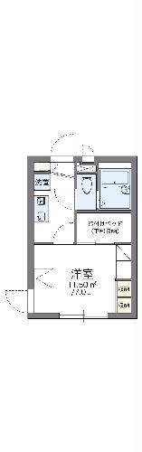 レオパレスカンナ(1K/2階)の間取り写真