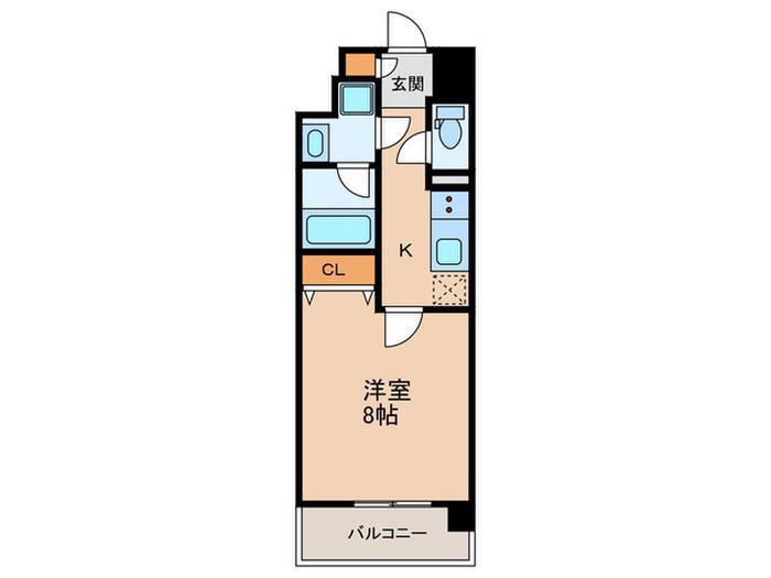 リシュドール大須(1K/6階)の間取り写真