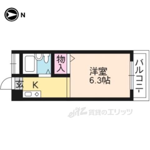 コーポ三谷(1K/1階)の間取り写真