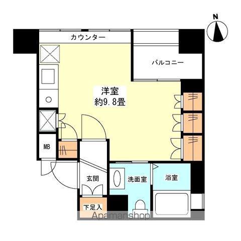 グランカーサ新宿御苑(ワンルーム/5階)の間取り写真