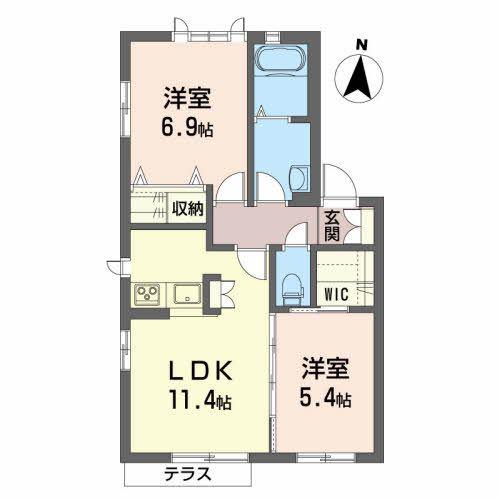 エクラージュ(2LDK/2階)の間取り写真