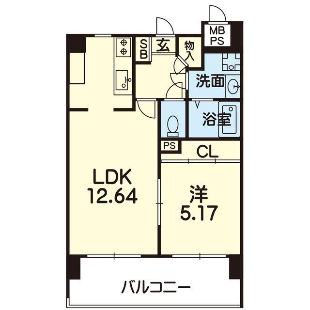 セリジェクレール(1LDK/2階)の間取り写真