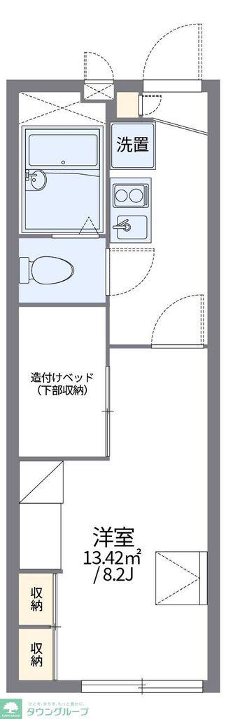 レオパレス桜(1K/2階)の間取り写真