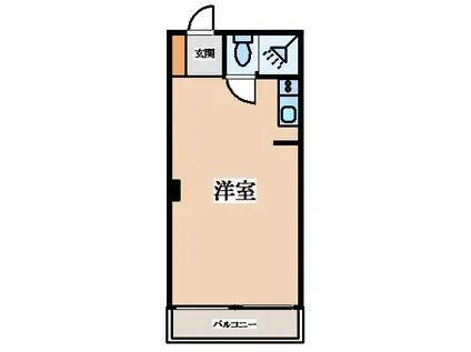カワグチ瓢箪山ビル(ワンルーム/4階)の間取り写真