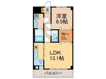 ESPERANZAI(1LDK/2階)の間取り写真