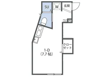 ライジング鷺宮(ワンルーム/1階)の間取り写真