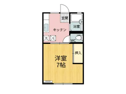 VIAS KODAIRA II(1K/1階)の間取り写真