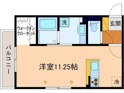 LEAP(ワンルーム/3階)の間取り写真