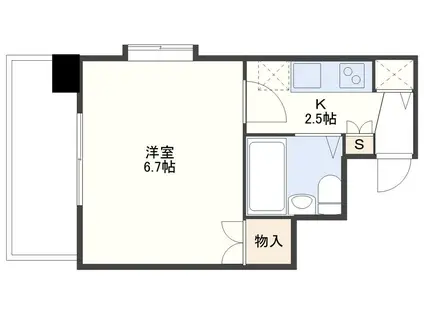 クレベール大井手(1K/10階)の間取り写真