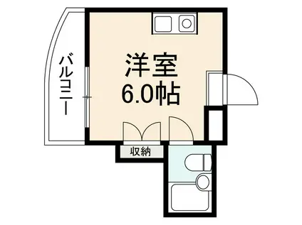 第2オリエントハイツ(ワンルーム/2階)の間取り写真