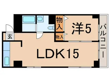 目黒ロイヤルプラザ(1LDK/5階)の間取り写真