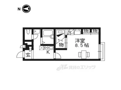 レオパレスKIZUGAWA(1K/2階)の間取り写真