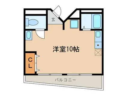 八事ベルハウス(ワンルーム/4階)の間取り写真