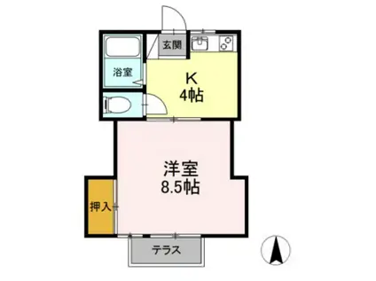コーポ台太郎(1K/1階)の間取り写真