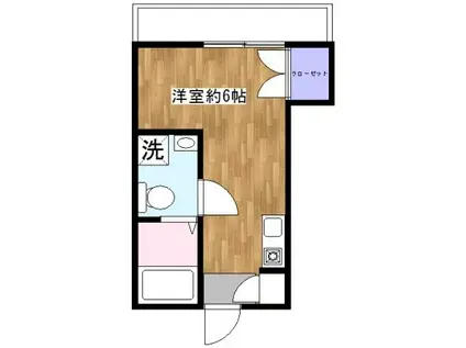 HATSUDAI FLAT(ワンルーム/2階)の間取り写真