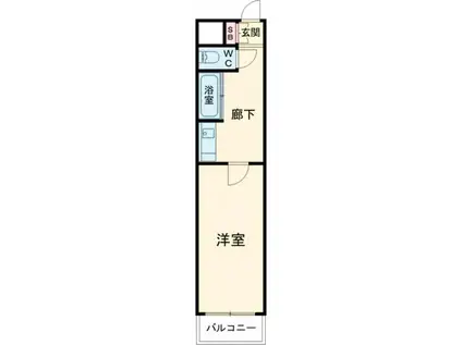 アイルーム東日野(1K/3階)の間取り写真