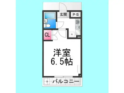 エスタイル中百舌鳥II(1K/2階)の間取り写真