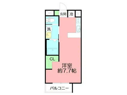 伊勢原桜台2丁目計画(ワンルーム/1階)の間取り写真