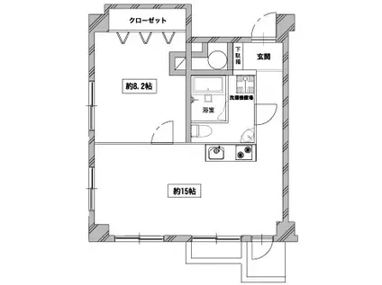 麻布エンパイアマンション ふるりのべ(1LDK/7階)の間取り写真