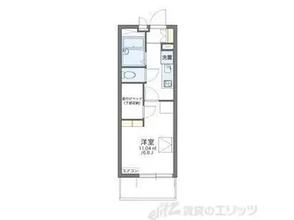 レオパレスミント千里(1K/2階)の間取り写真