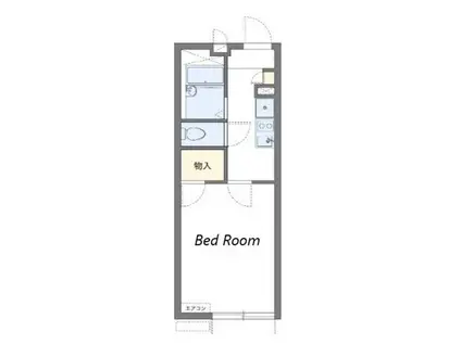 レオパレス金森(1K/1階)の間取り写真