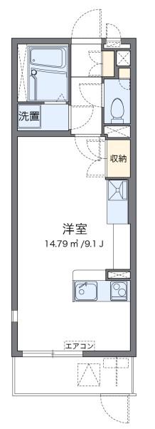 ミランダ浪華V(ワンルーム/1階)の間取り写真