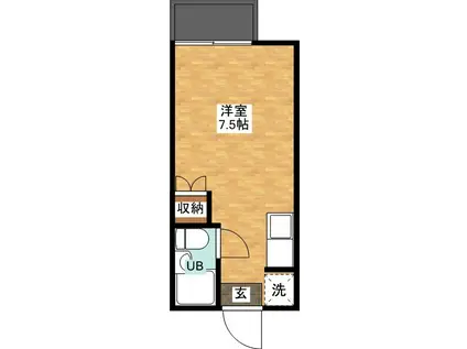 リッツ千歳(ワンルーム/2階)の間取り写真