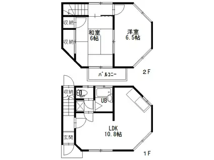 テラスハウスMS(2LDK/1階)の間取り写真