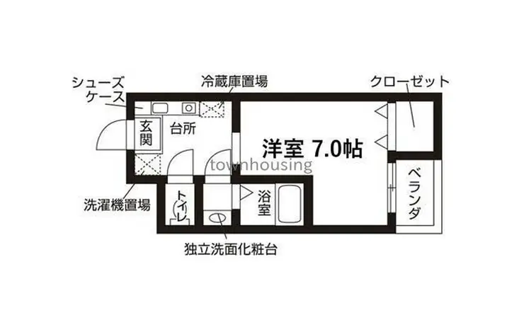 カレッジテラス堀切 3階階 間取り