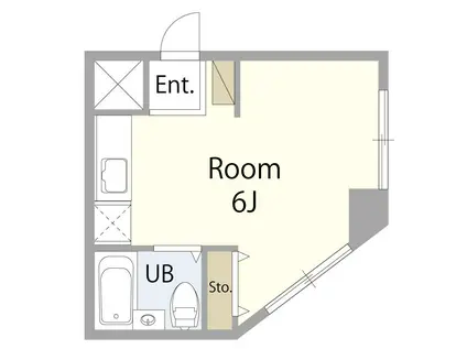 アムヒルズ桜台(ワンルーム/2階)の間取り写真