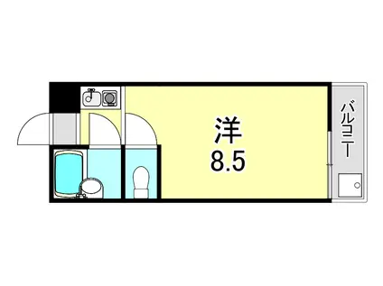 ドルム芦屋川(ワンルーム/1階)の間取り写真