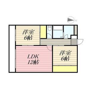 グランドール華(2LDK/3階)の間取り写真
