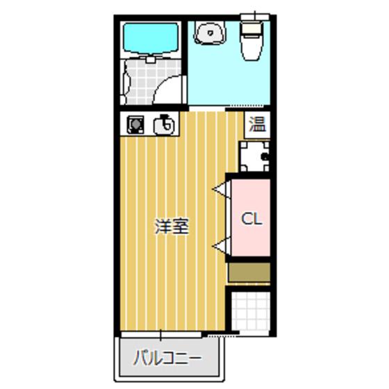 サンハイツ市川(ワンルーム/1階)の間取り写真