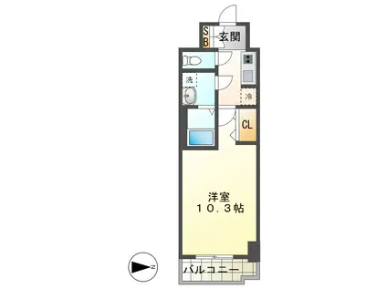 S-RESIDENCE岐阜駅(1K/10階)の間取り写真