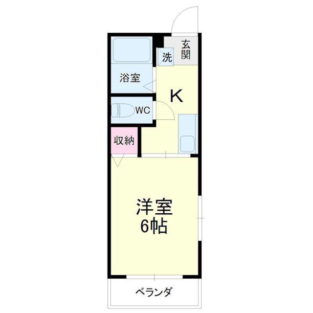 メゾン大原(1K/2階)の間取り写真