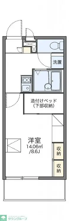 レオパレスYUTAKA 1階階 間取り