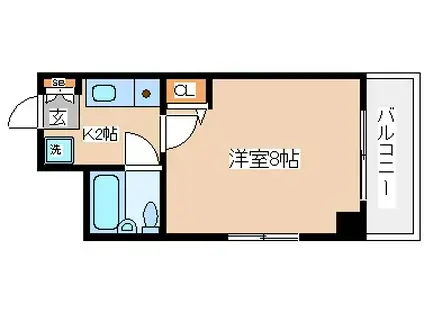 エトワール北町(1K/3階)の間取り写真