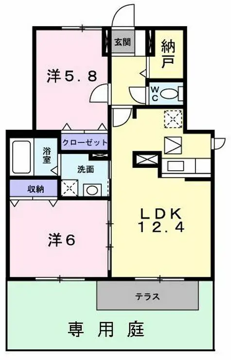 コンフォリア笹塚 1階階 間取り