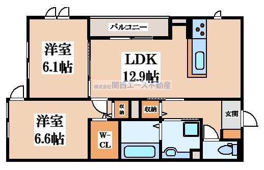 レジェンドサンガ(2LDK/3階)の間取り写真
