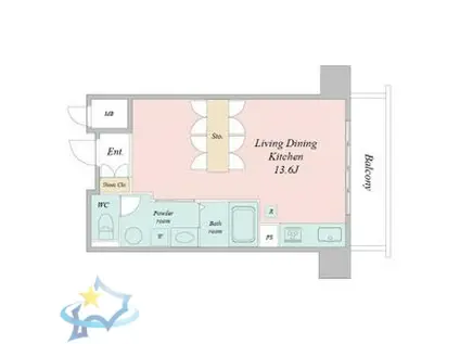 UURコート札幌南3条プレミアタワー(ワンルーム/13階)の間取り写真