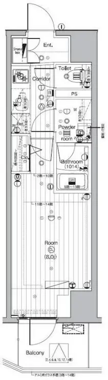 PREMIUM CUBE 池袋要町 8階階 間取り