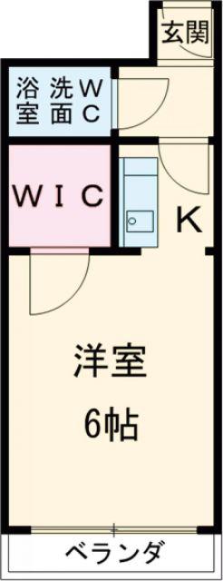 グランティ桑名(1K/5階)の間取り写真