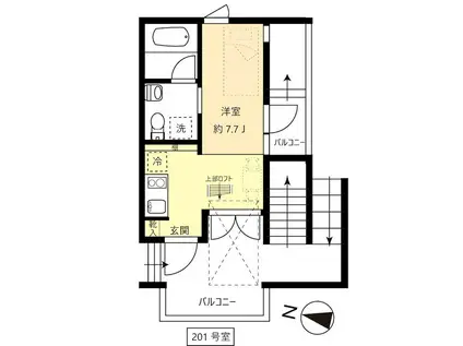 ザ・シティ本郷ーSTハウス(ワンルーム/2階)の間取り写真