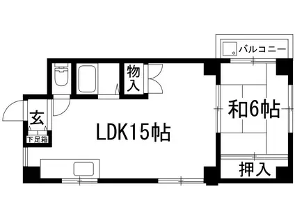 プティセジュール(1LDK/2階)の間取り写真