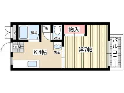 ダイアコーポ(1DK/1階)の間取り写真