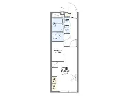 レオパレスオパール城前(1K/2階)の間取り写真